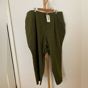 Pamut Apparel Frankie slim pant in olive twill, NWT